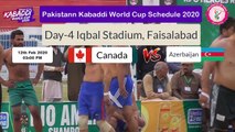 Pakistan Kabaddi World Cup 2020 Schedule - All Matches Detail - New Kabaddi Match Kabaddi videos