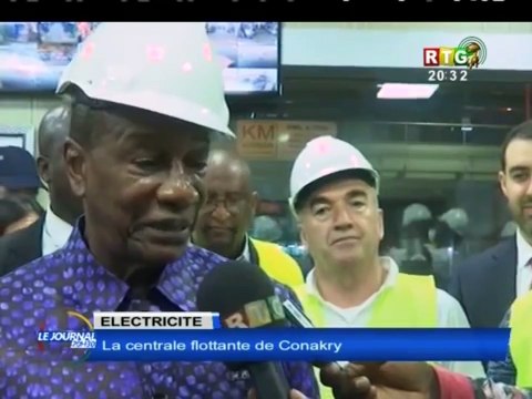 Manque de courant à Conakry : Alpha Condé visite le bateau turc et annonce qu'il donne 114 mégawatts