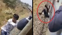 Man's scary fall from a moving train captured on TikTok | Viral video | Oneindia kannada