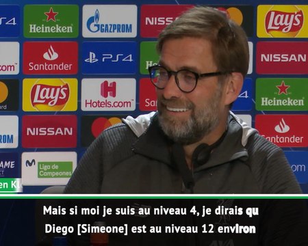 8es - Klopp : Si je suis niveau 4 en termes d'émotion, Simeone est au niveau 12 !