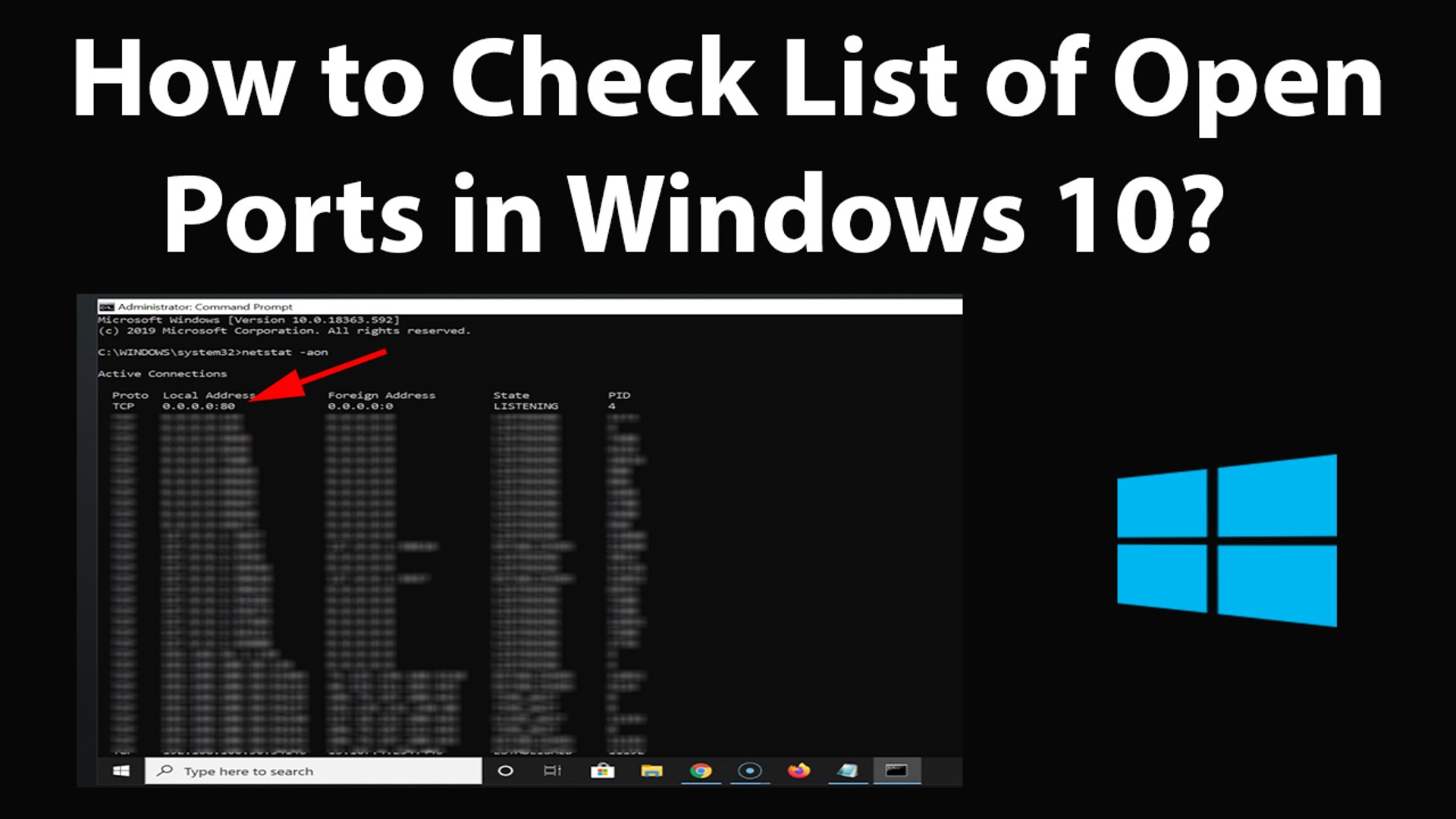 How to Check List of Open Ports in Windows 10? - video Dailymotion
