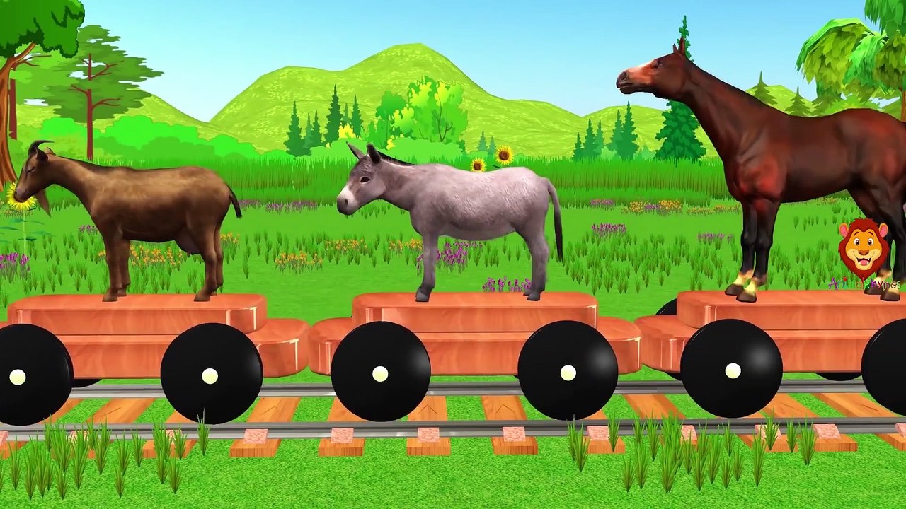 Learn Colors With Animal - Domestic Animals Wooden Train Toy For Kids -  video Dailymotion