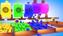 Learn Colors With Animal - Learn Colors and Shapes for Children with A Lot of 3D Color Balls Wooden Hammer Kids Learning Shapes