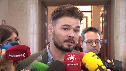 Rufián: "Estamos frente a una burbuja mediática"