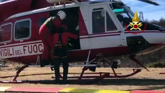 Teramo - Gran Sasso, esercitazione di soccorso dei Vigili del Fuoco (18.02.20)