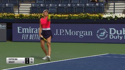 Dubaï - Sensation d'entrée : Svitolina sortie par Brady