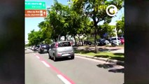 Após morte de colega, motoristas de aplicativo fazem protesto em Vitória