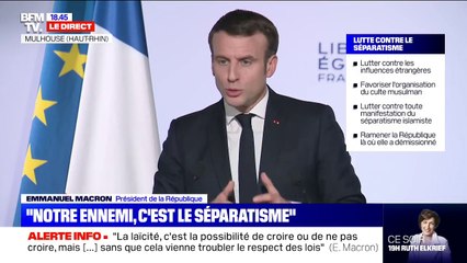 Emmanuel Macron sur le financement des lieux de culte: "Nous avons besoin de savoir d'où vient l'argent, qui le touche et pour quoi faire"