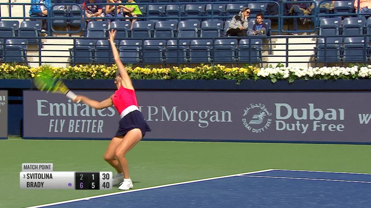 Brady upsets former champion Svitolina in Dubai