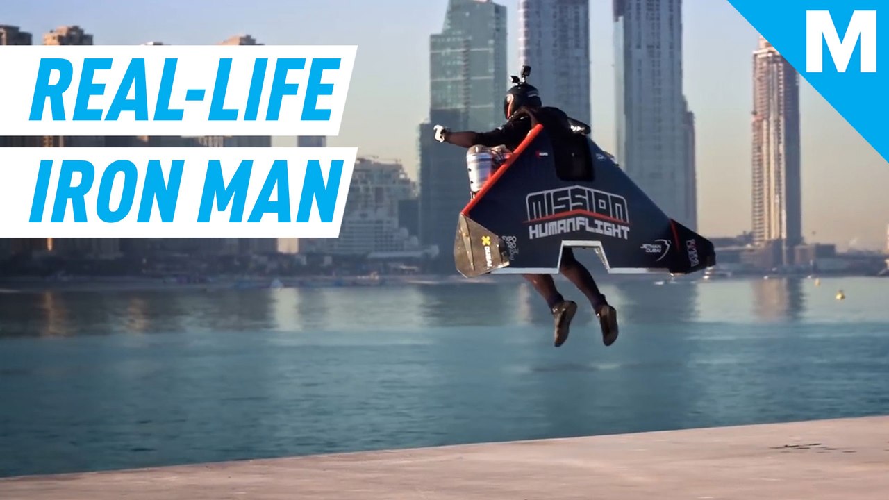 Watch a real-life Iron Man hover 6,000 feet above Dubai