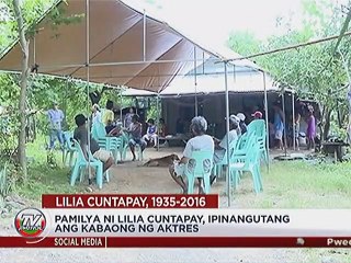 Pamilya ni Lilia Cuntapay, ipinangutang ang kabaong ng aktres
