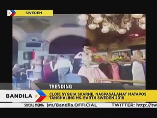 Cloie Syquia Skarne, nagpasalamat matapos tanghaling Ms Earth Sweden 2016