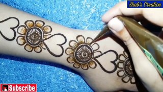 303030 Easy Arabic Mehndi Design For Hands || Number Henna Design || Easy Mehendi For Eid
