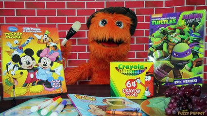 Coloring Books : Minnie Mickey Mouse & TMNT Coloring Pages // Fuzzy Puppet