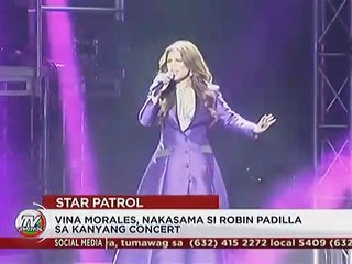 Vina Morales, nakasama si Robin Padilla sa kanyang Concert