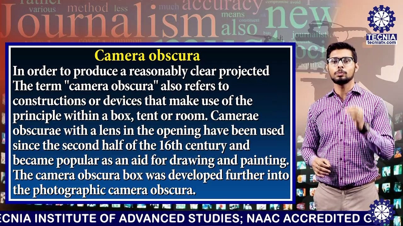 BAJMC || Mr. AJOY BANERJE || Camera Obscura || TIAS || TECNIA TV