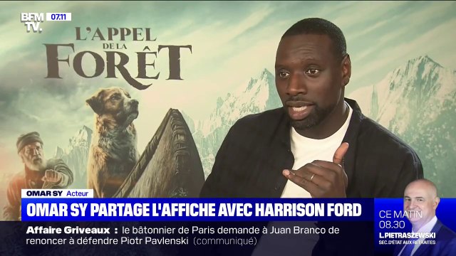 Je suis comme un môme : Omar Sy raconte son tournage avec Harrison Ford dans L'appel de la forêt