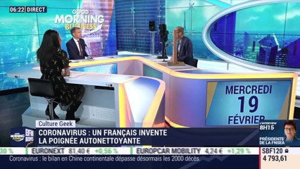 Culture Geek : Coronavirus, un Français invente la poignée autonettoyante par Anthony Morel - 19/02