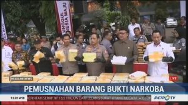 Polda Metro Jaya Musnahkan Barang Bukti Narkoba Senilai Rp1,3 Triliun