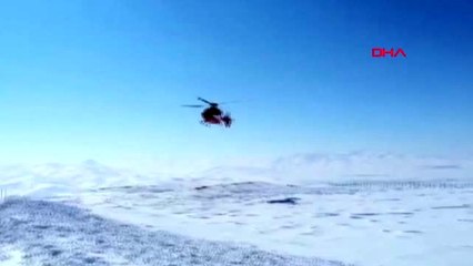 Van felç geçiren kişi, ambulans helikopterle hastaneye kaldırıldı