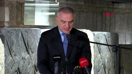 Turizm bakanı, turkiye'ye geri kazandırılan kültür varlıklarının lansmanında konuştu