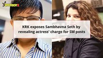KRK EXPOSES Sambhavna Seth; Shares Sting Operation Video Revealing Actress' Charge For SM Posts