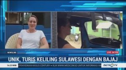 Download Video: Unik, Bule Cantik Ini Keliling Sulawesi dengan Bajaj