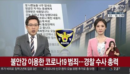 불안감 이용한 코로나19 범죄…경찰 수사 총력
