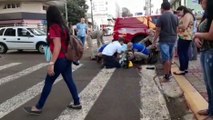 Idosa fica gravemente ferida ao ser atropelada na Rua Paraná