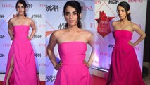 Radhika Madan looks stunning in Off Shoulder Gown at Nykaa Femina Awards | FilmiBeat