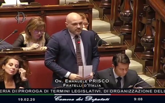 La dichiarazione di voto di Emanuele Prisco sul Milleproroghe (19.02.20)