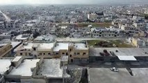 The abandoned and destroyed Syrian city of Atarib