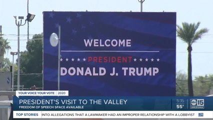 'Free speech' area designated at President Trump's rally in Phoenix