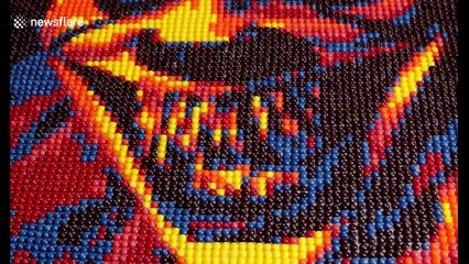 Watch your favorite movie characters COME TO LIFE using nearly 20,000 Skittles