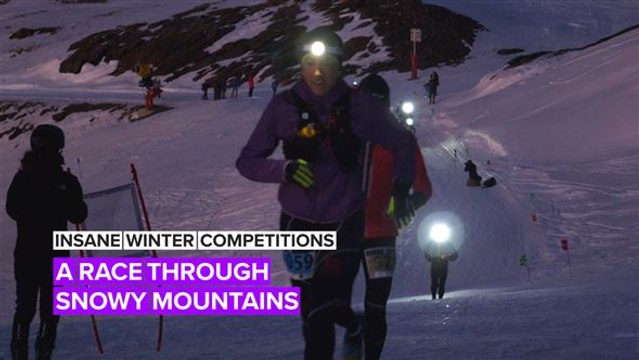 Insane Winter Competitions: Try doing a race… uphill, in snow, at night