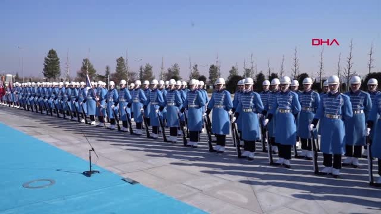 Ankara -cumhurbaşkanı erdoğan, özbekistan cumhurbaşkanı şevket mirziyoyev'i resmi törenle karşıladı...