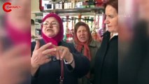 Akşener ile pazardaki yurttaşın diyaloğu