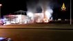 Sassari - In fiamme camion e rimorchi a Predda Niedda (19.02.20)