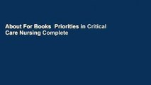 About For Books  Priorities in Critical Care Nursing Complete