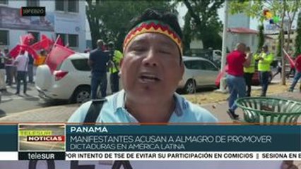 Panameños se movilizan contra reconocimiento a Luis Almagro