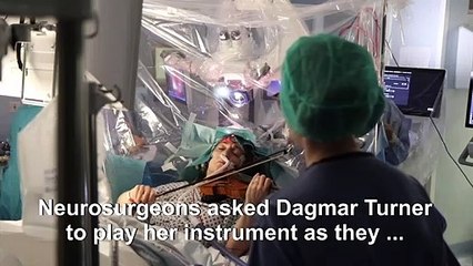 UK violinist plays during brain surgery