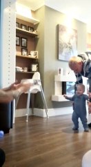 Baby Interrupts Siblings First Steps