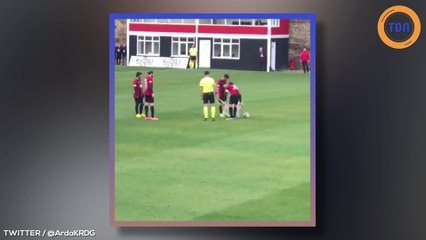En plein match de foot, un chien s’invite sur le terrain et perturbe la rencontre !