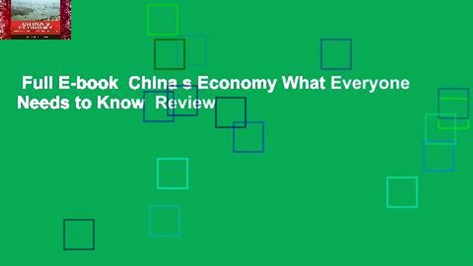 Full E Book China S Economy What Everyone Needs To Know Review Video Dailymotion