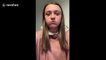 Talented girl sings Star Spangled Banner with mouth CLOSED