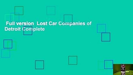 Full version  Lost Car Companies of Detroit Complete