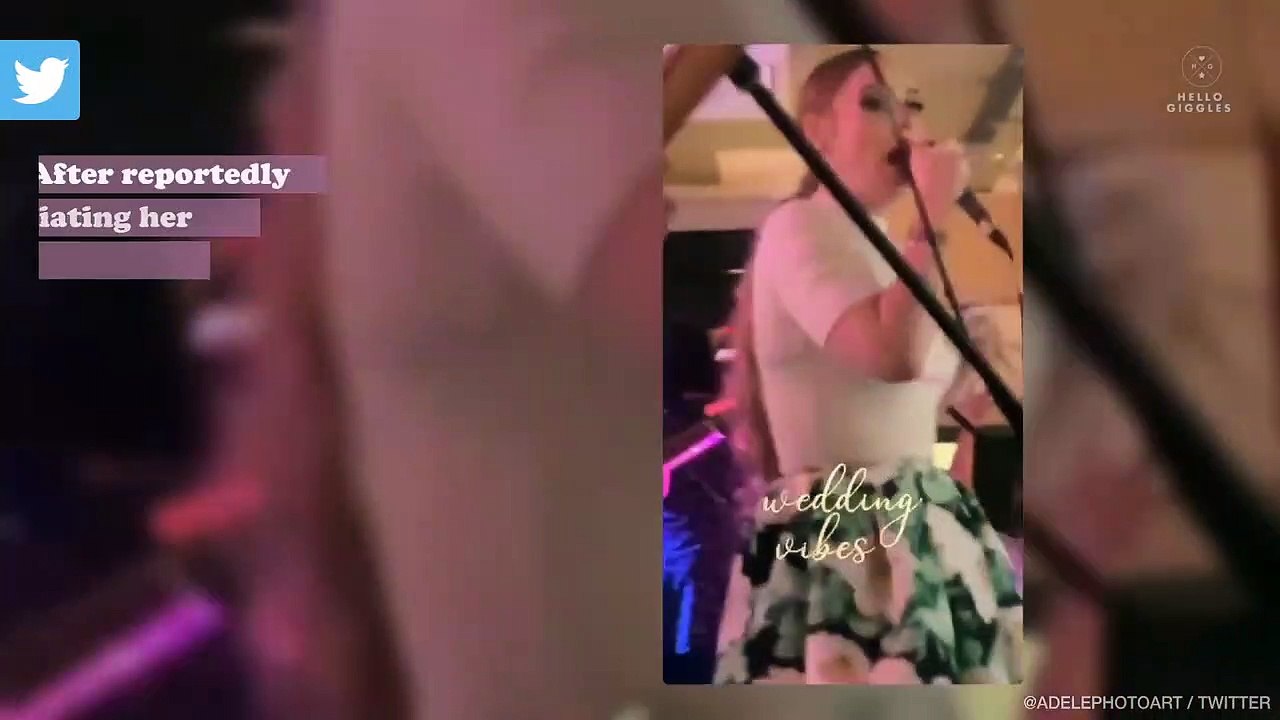 Adele may have just announced her new album release date when performing at her BFF's wedding