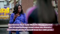 Celebrities joined Michelle Obama’s #PromChallenge and shared their throwback photos for a good cause