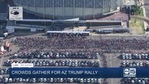 Crowds are gathering in anticipation for Trump's rally in Phoenix tonight