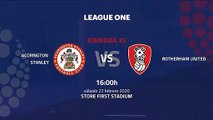 Previa partido entre Accrington Stanley y Rotherham United Jornada 35 League One
